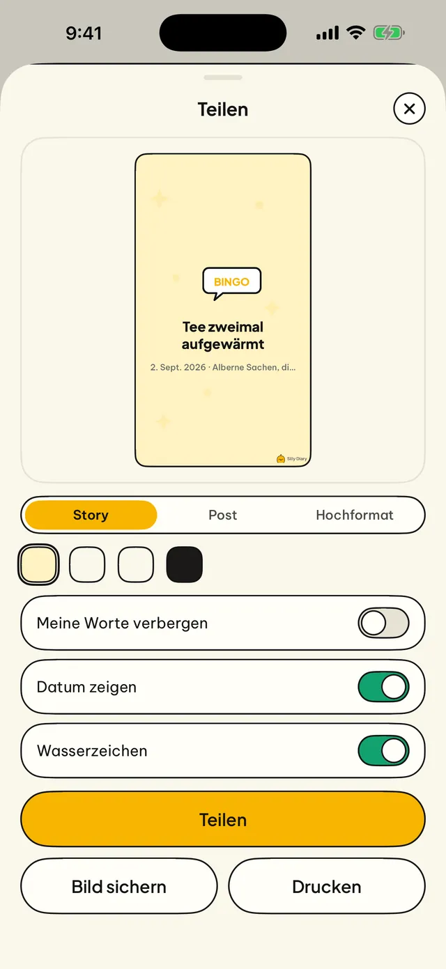 Teilen, oder für dich behalten.