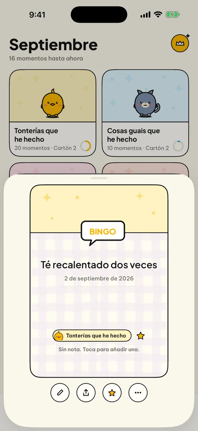 Cada momento, una tarjeta.
