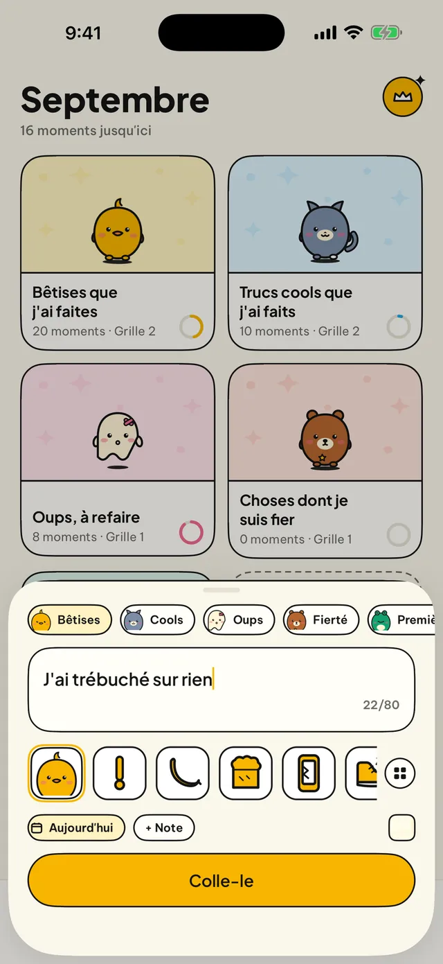 Une ligne, et c'est écrit.