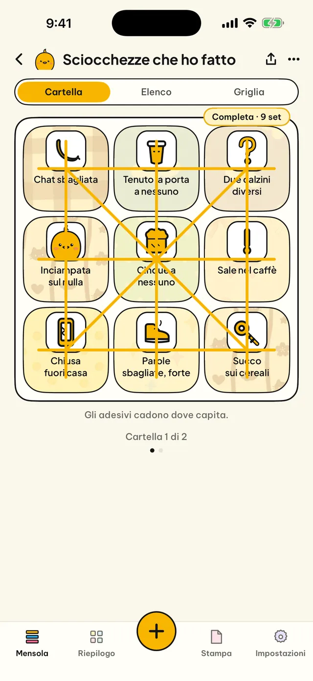 La tua vita su una cartella.
