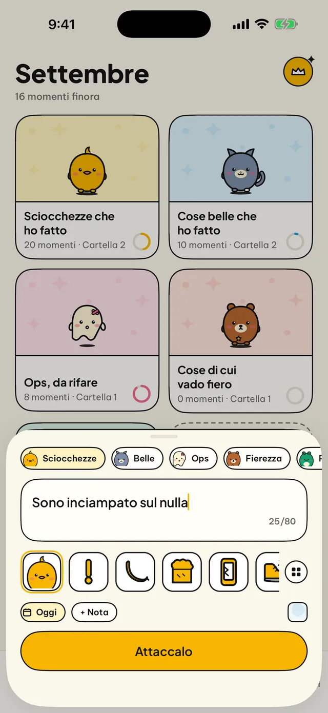 Una riga è tutto il diario.