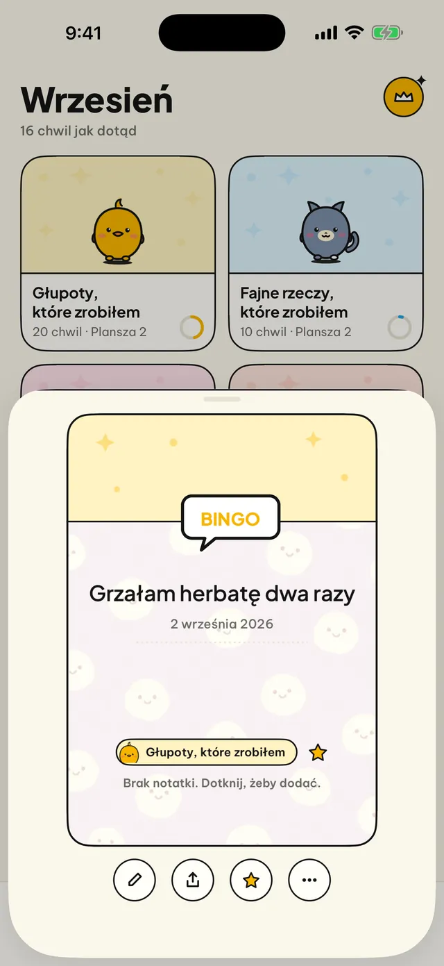 Każda chwila ma swoją kartę.