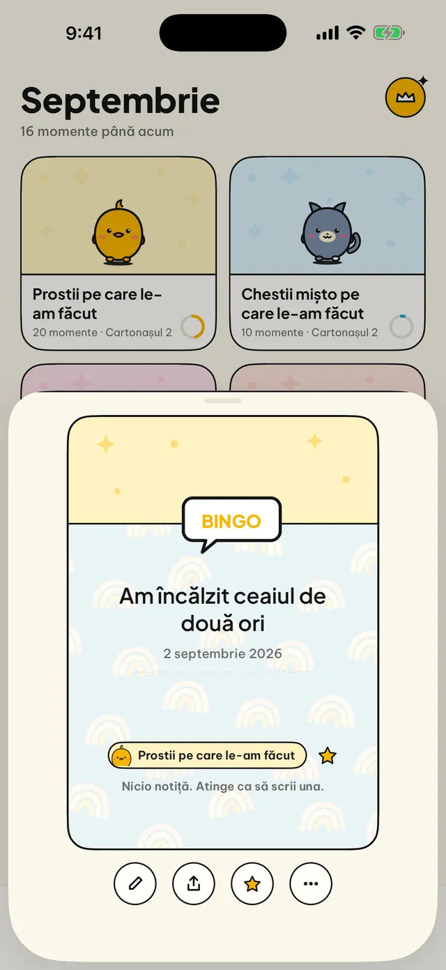Fiecare clipă are un card.