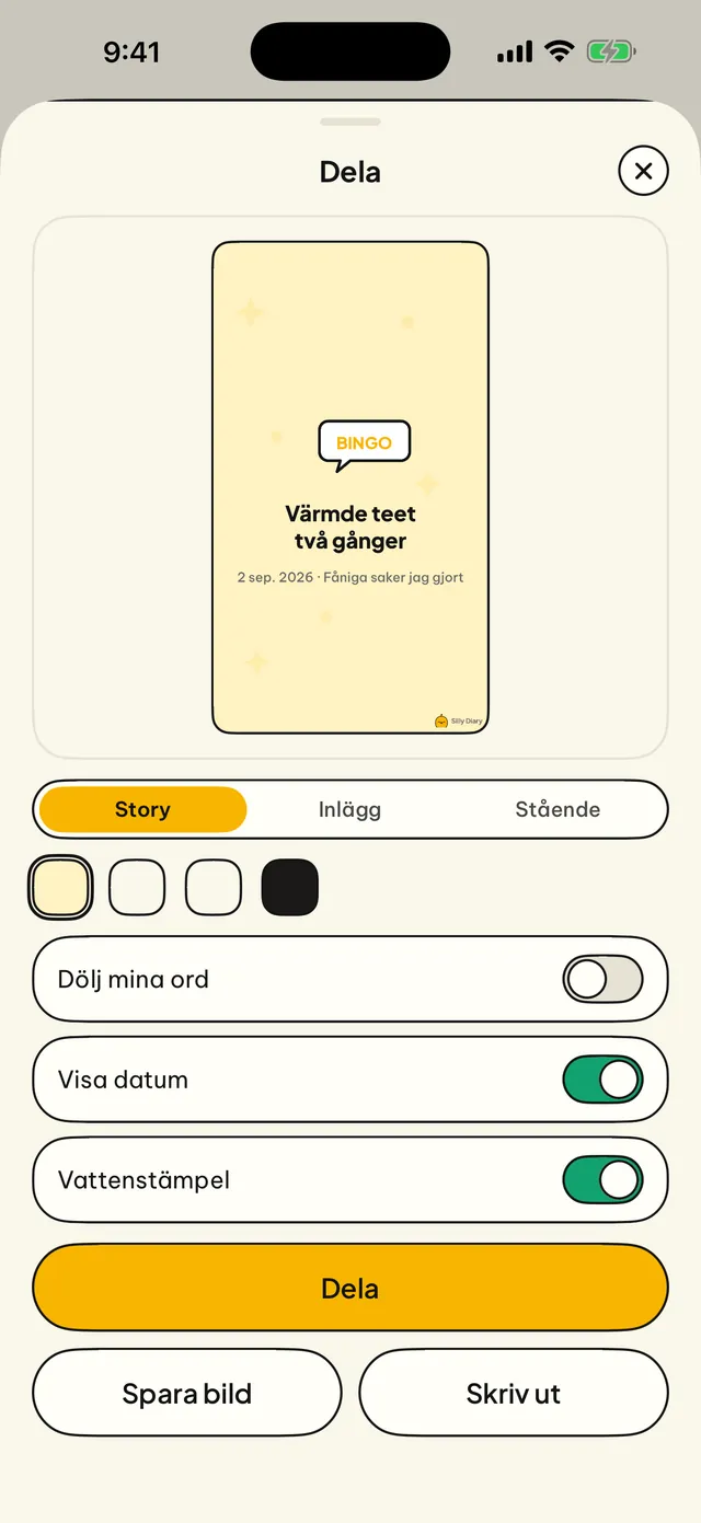 Dela den, eller behåll den.